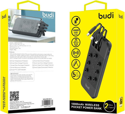 BUDI POWER BANK 10,000MAH WITH ALL CABLES