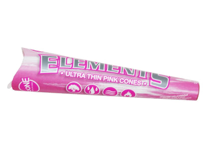 ELEMENTS Pink Pre-Rolled Cones King Size 3 Pack