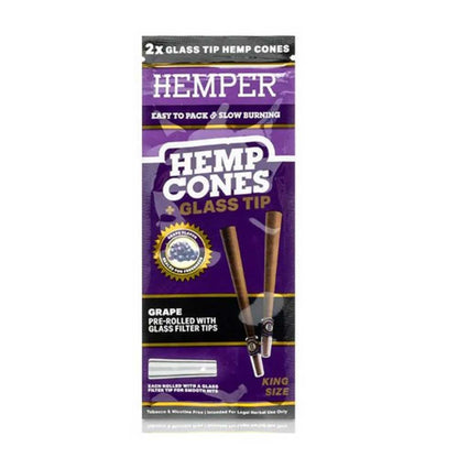 HEMPER HEMP CONES + GLASS TIP (6 Flavours)