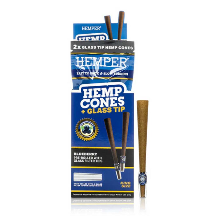 HEMPER HEMP CONES + GLASS TIP (6 Flavours)