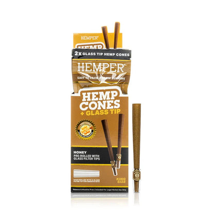 HEMPER HEMP CONES + GLASS TIP (6 Flavours)