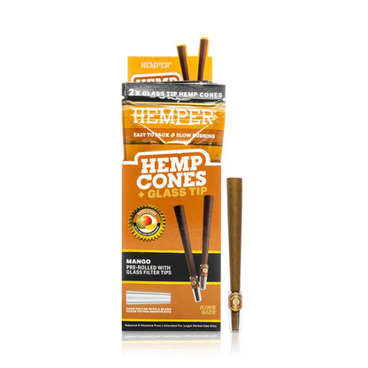 HEMPER HEMP CONES + GLASS TIP (6 Flavours)