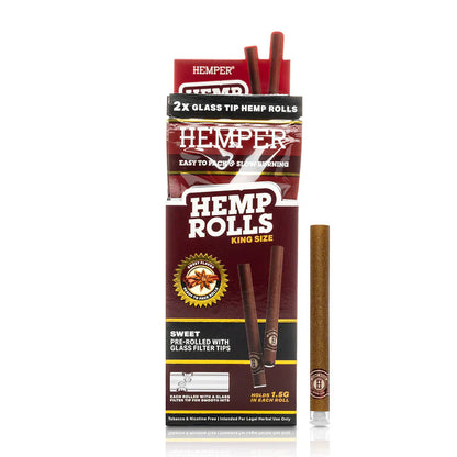 HEMPER ROLLS CONES + GLASS TIP (6 Flavours)