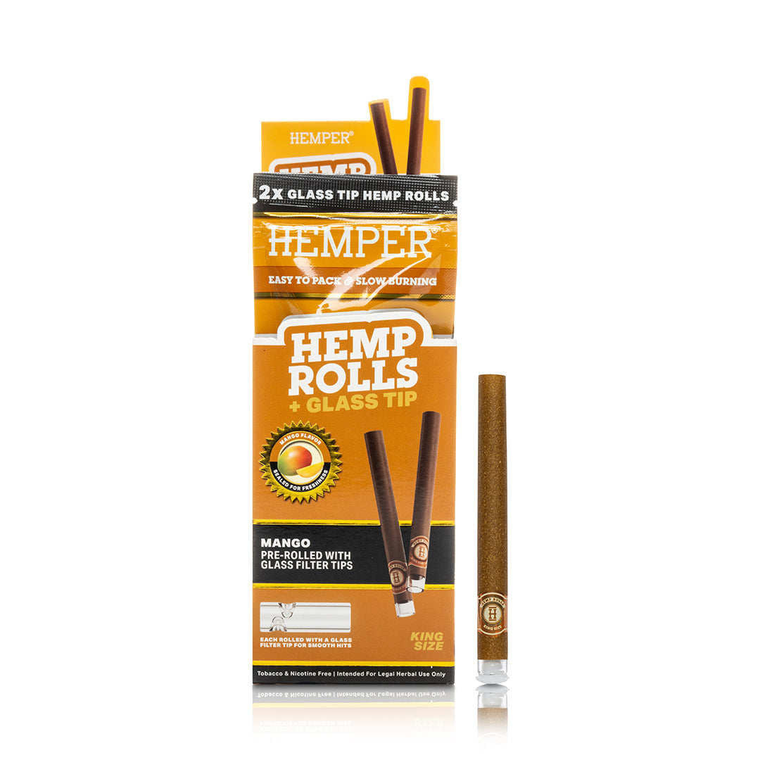 HEMPER ROLLS CONES + GLASS TIP (6 Flavours)