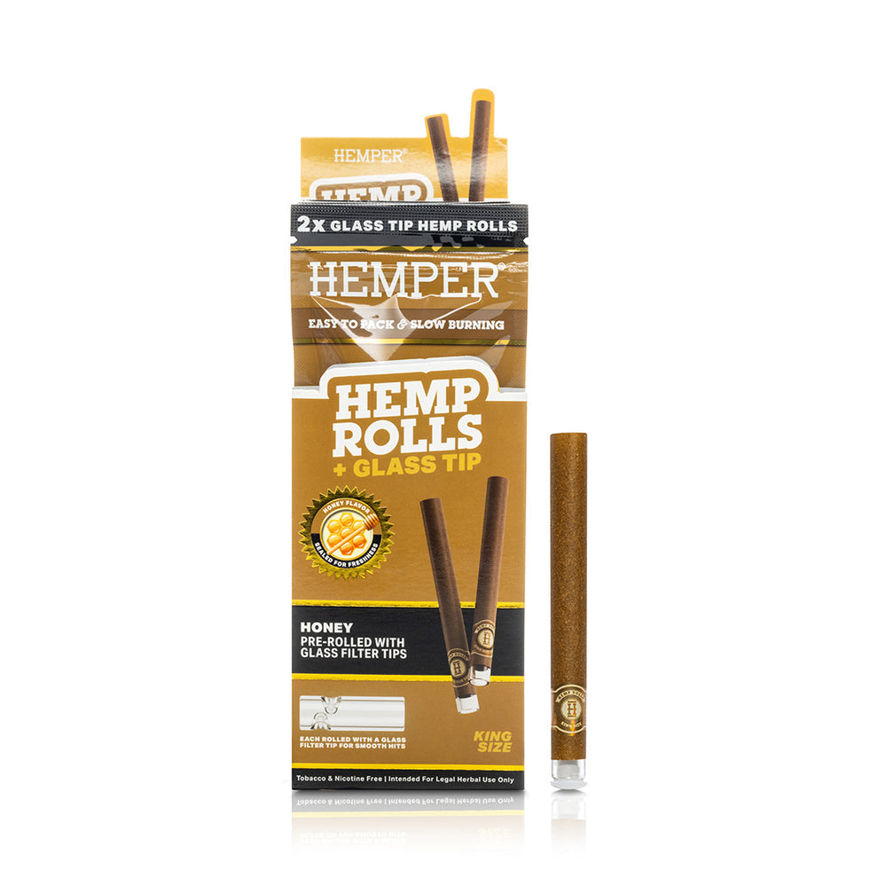 HEMPER ROLLS + GLASS TIP (6 Flavours)