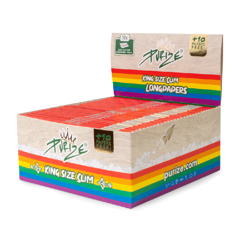 Purize Kingsize Slim Rainbow Papers