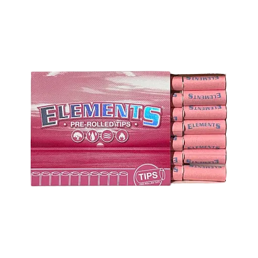 Elements Pre-Rolled Tips Pink (21-pack) (Box of 20)