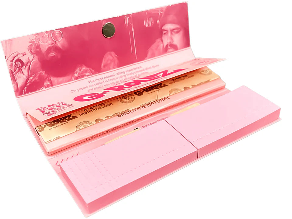G-ROLLZ Cheech & Chong Low Rider 1 1/4 Pink Papers + Tips & Poker