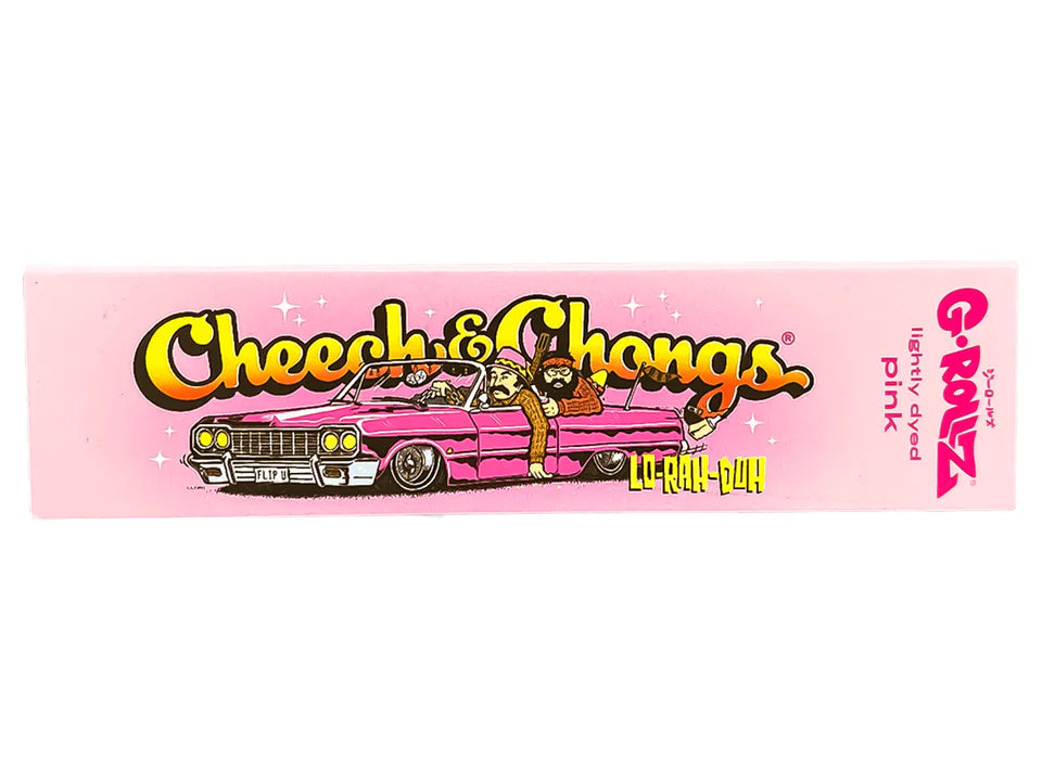 G-ROLLZ Cheech & Chong Low Rider 1 1/4 Pink Papers + Tips & Poker