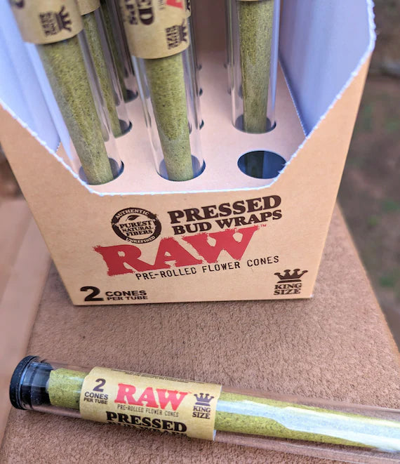 RAW Bud Wraps Pre-Rolled Cones (Tube of 2)