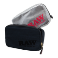 RAW Black Smellproof Smoker's Pouch v2, the foil insert bag above the black pouch