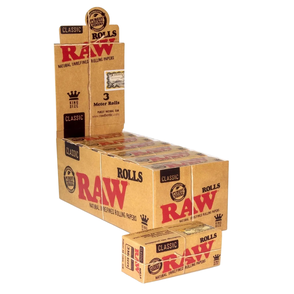 RAW Classic Rolling Papers (3m Roll) (Box of 12)