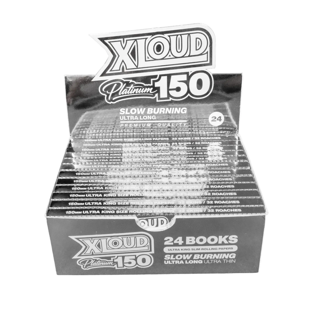 xLoud Platinum Papers w/ Tips (150mm) (Box of 24)