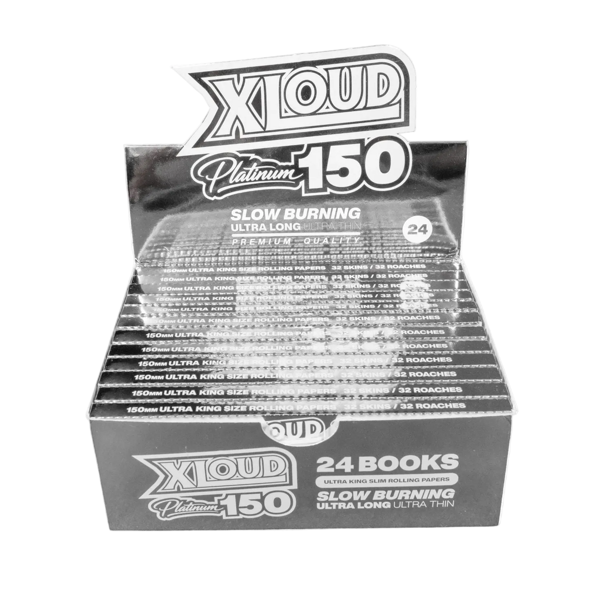 xLoud Platinum Papers w/ Tips (150mm) (Box of 24)