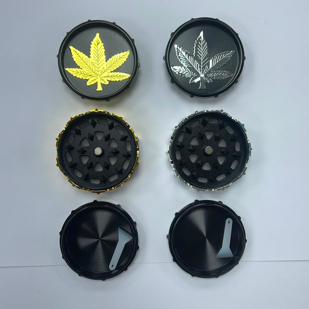 Gold/Silver Leaf Metal Grinder 3 Piece 2"