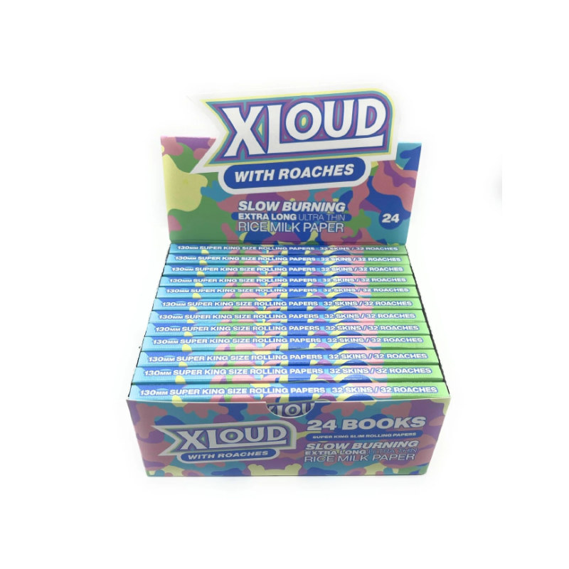 Loud LDN xLoud Classic Rolling Papers + Tips Super King Size Slim (Box of 24)