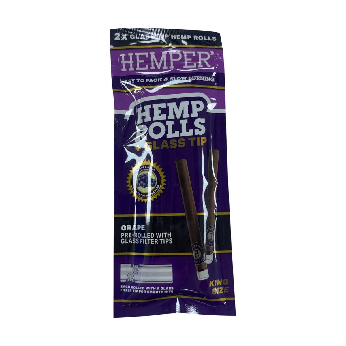 Hemper Rolls + Glass Tip (6 Flavours), Grape