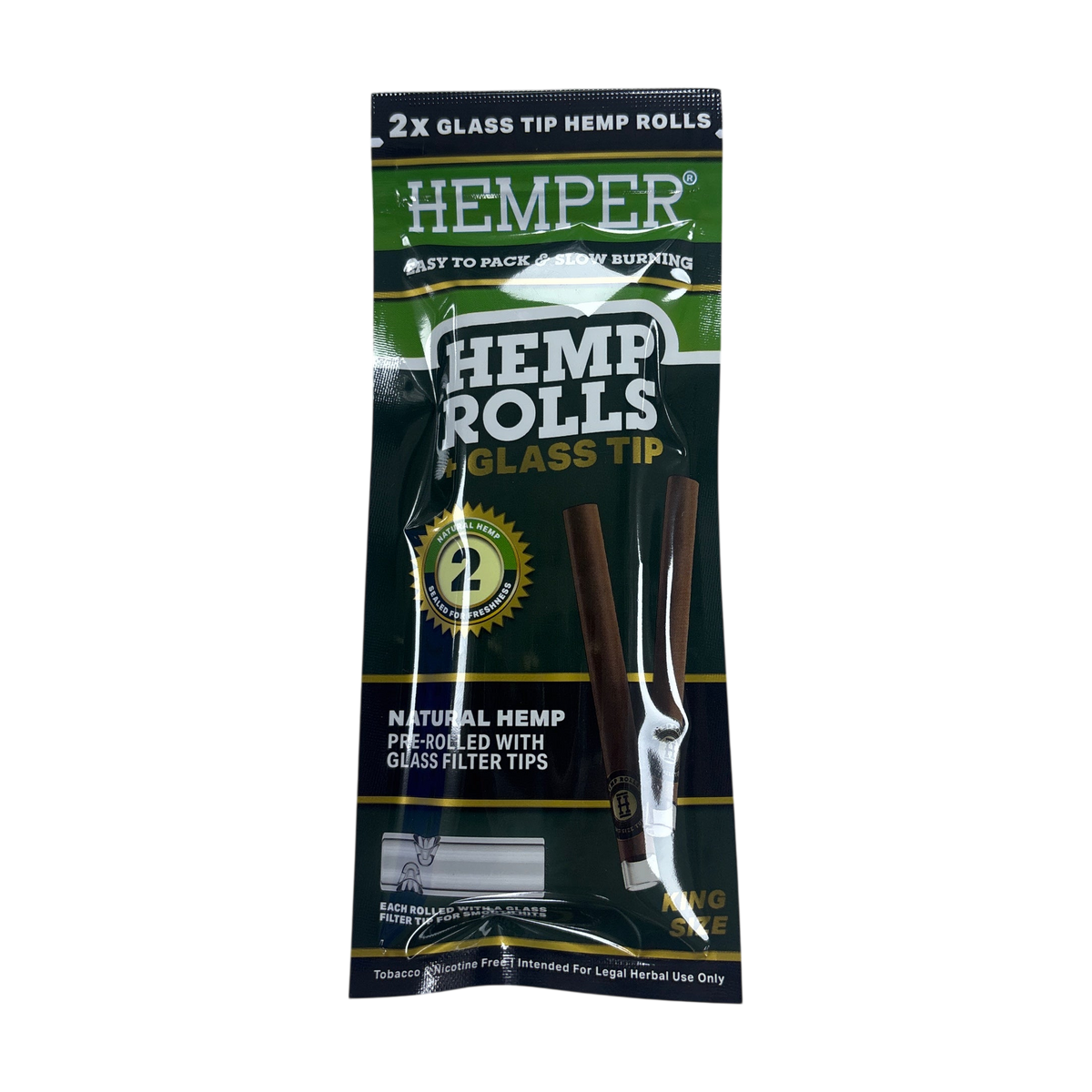 Hemper Rolls + Glass Tip (6 Flavours), Natural