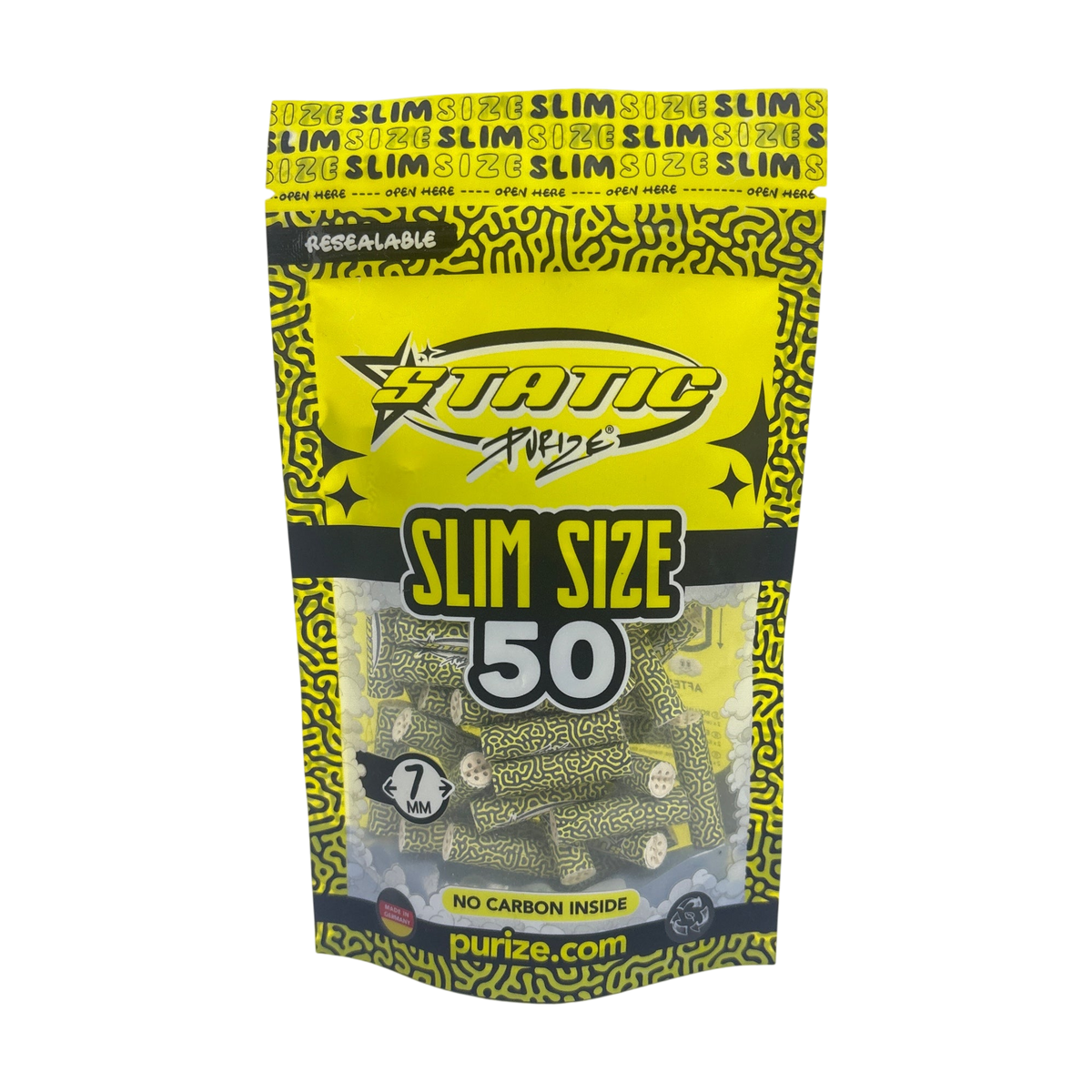 Purize Static Slim Tips 7mm 50 Bag