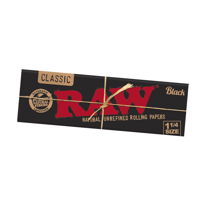 RAW Black Rolling Papers 1¼ Slim (Box of 24)