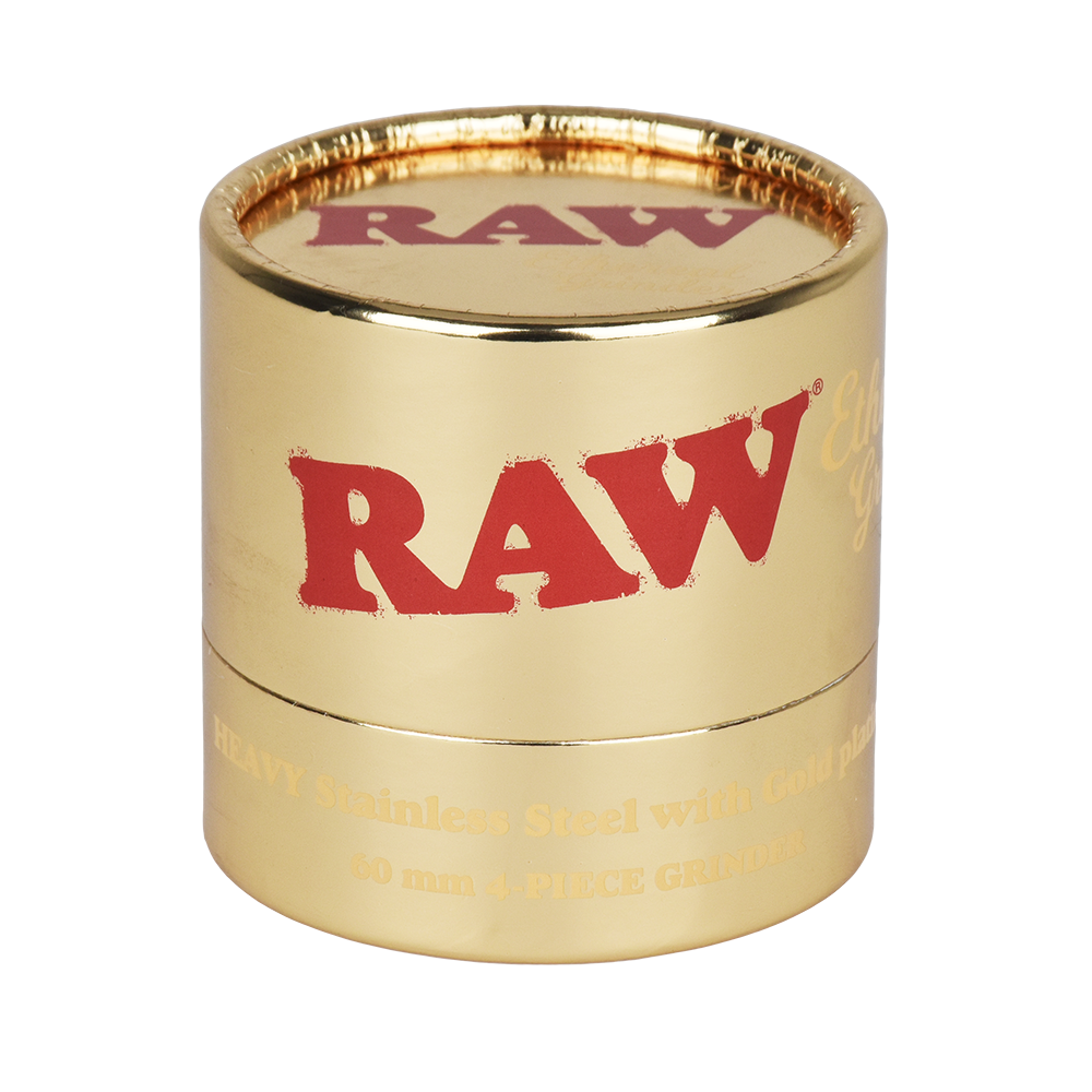 RAW Ethereal Gold Plated 4-piece Grinder (60mm, 4-piece)