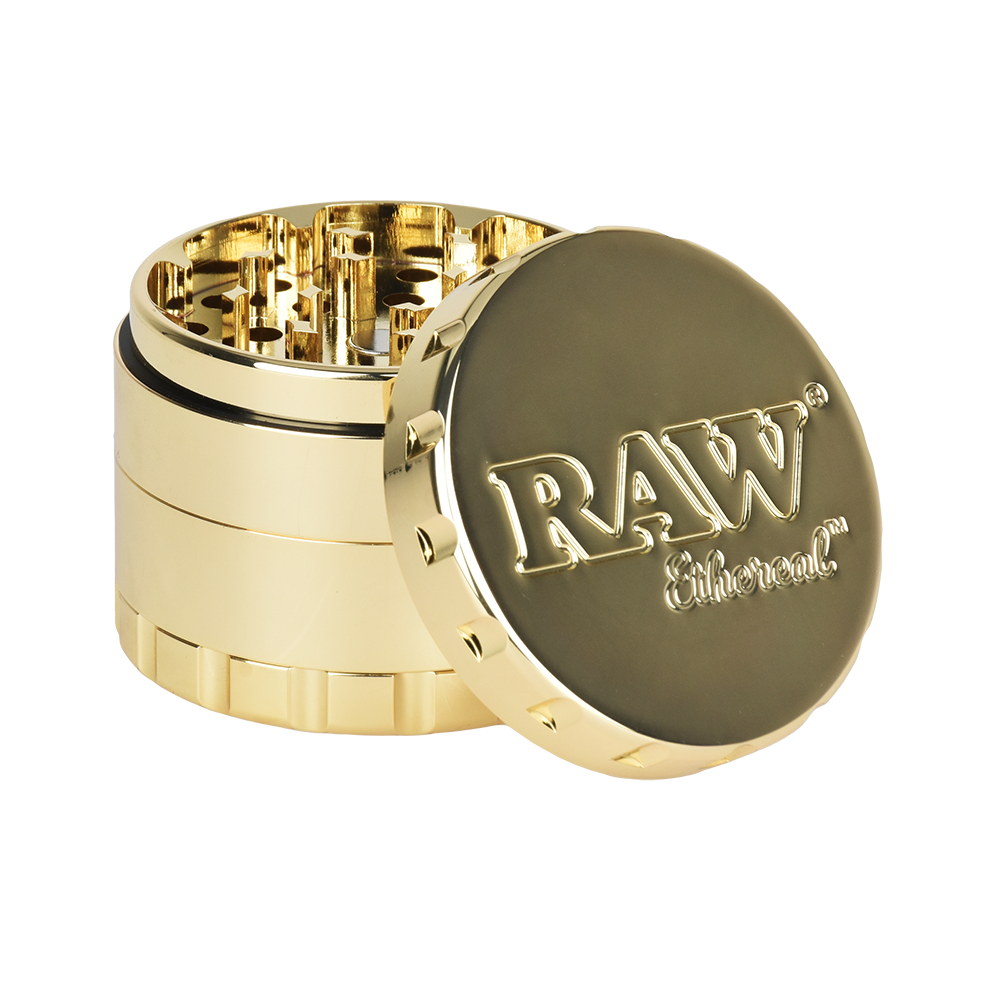 RAW Ethereal Gold Plated 4-piece Grinder (60mm, 4-piece)