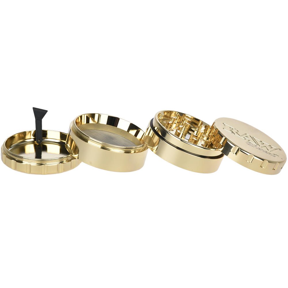RAW Ethereal Gold Plated 4-piece Grinder (60mm, 4-piece)