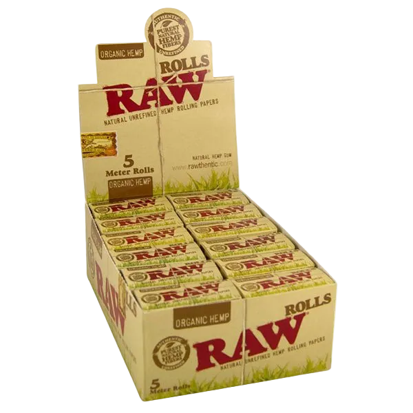 RAW Organic Hemp Rolling Papers (Roll) (Box of 24)