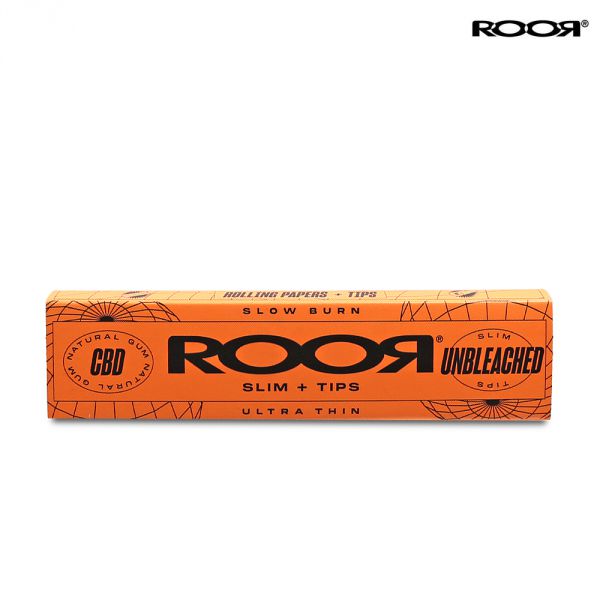 RooR Orange Unbleached CBD Rolling Papers King Size Slim