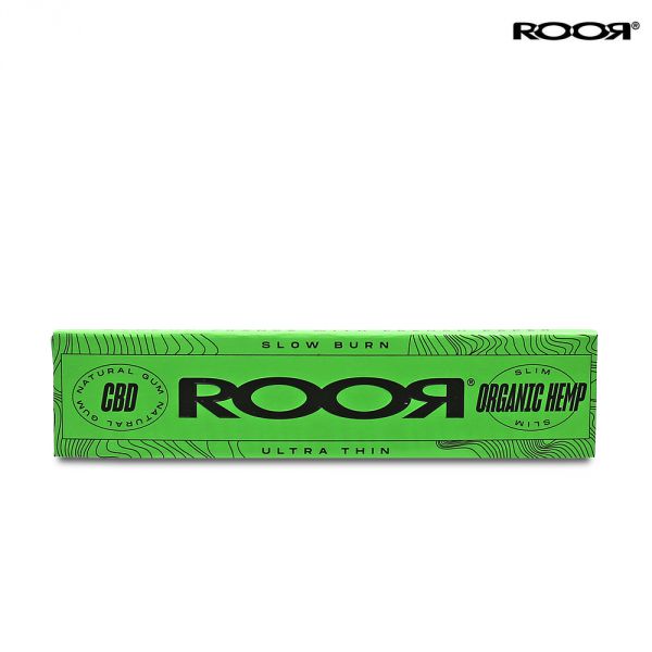 RooR Green Organic Hemp CBD Rolling Papers King Size Slim