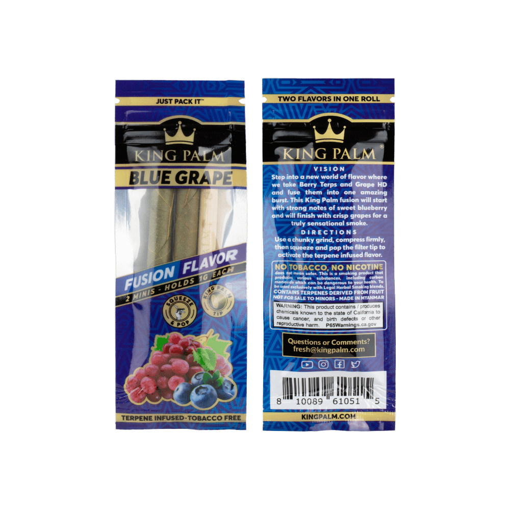2-pack King Palm Terpene Flavoured Mini Rolls (14 Flavours)