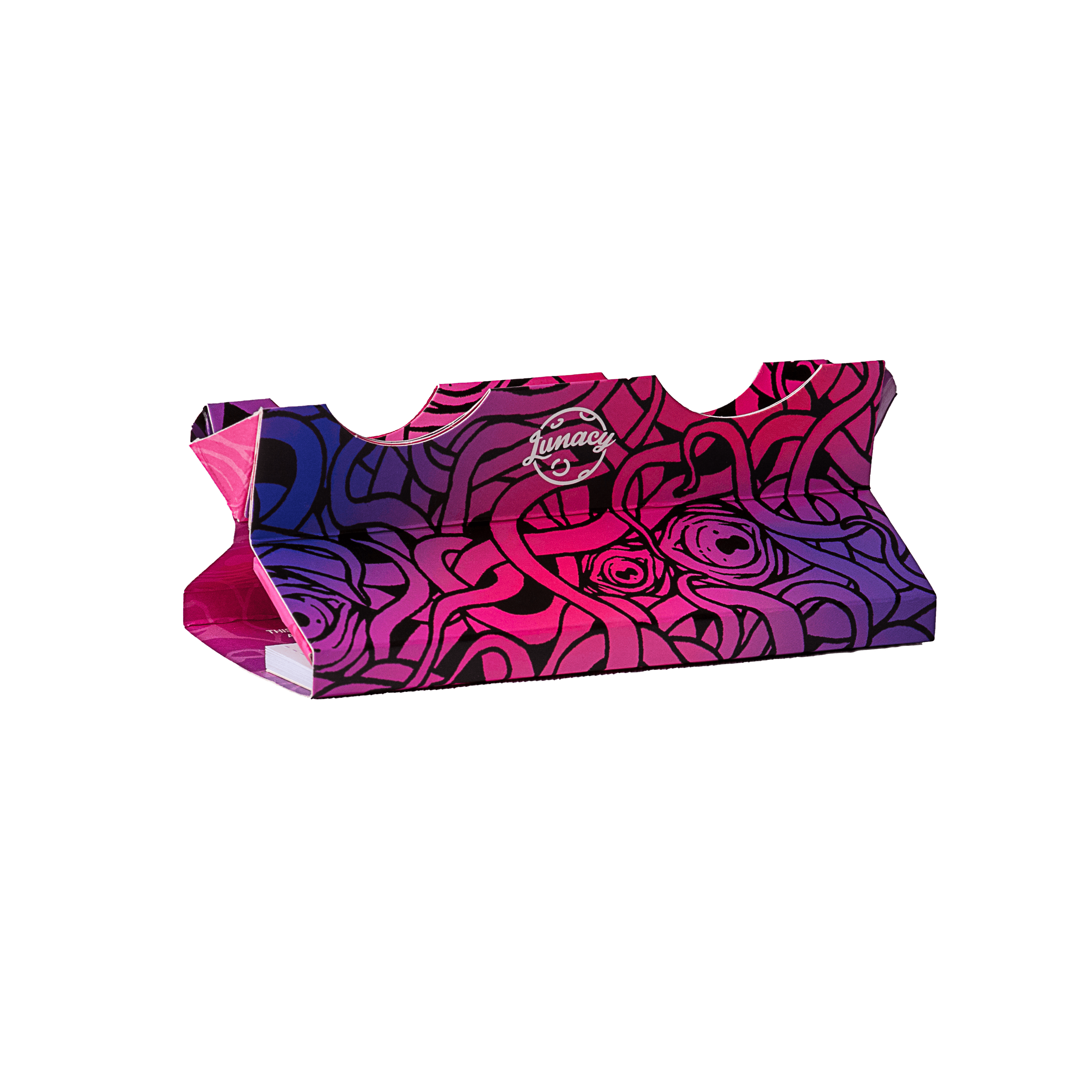 LUNACY ROLLING PAPERS ORGANIC KINGSIZE SLIM MAGNETICALLY SEALED ROLLING TRAY - munchterm