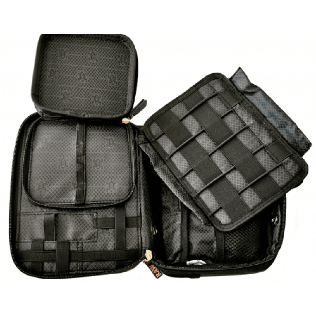 RAW BLACK WEEKENDER SMELL PROOF SMOKERS POUCH - munchterm