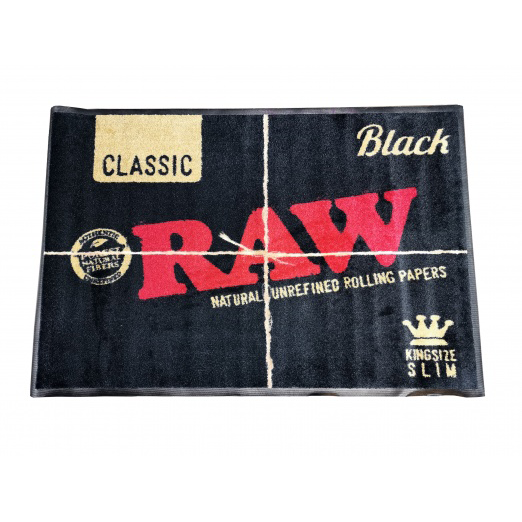 RAW Black Floor Mat - Kingsize Slim - 80cm x 120cm