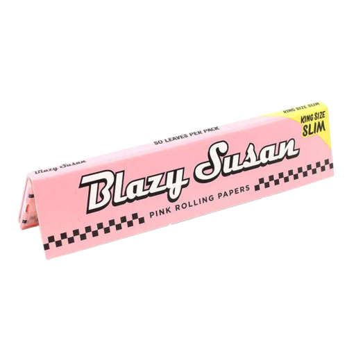 Blazy Susan Pink Rolling Paper Kingsize Slim