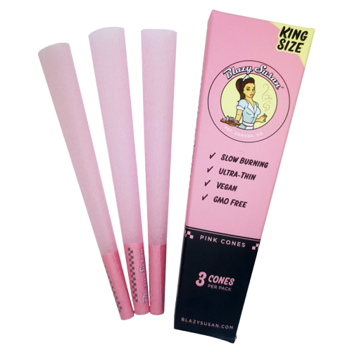 3-pack Blazy Susan Pink Kingsize Slim Cones
