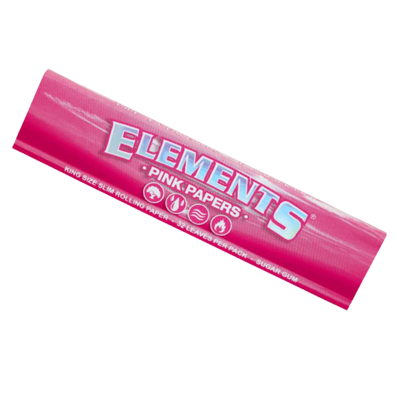Elements Pink Rolling Papers King Size Slim