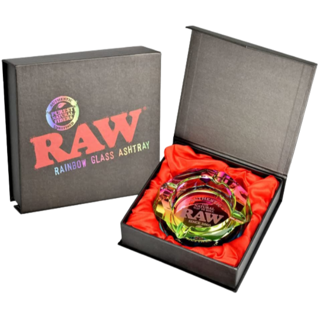 RAW Rainbow Glass Ashtray + Gift Box