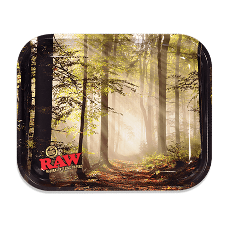 RAW SMOKEY FOREST ROLLING TRAY (2 SIZES) - munchterm