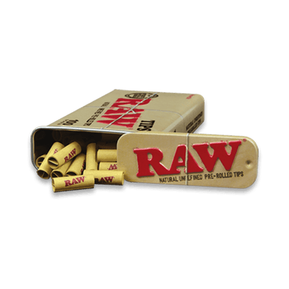 RAW 100 PRE-ROLLED TIPS TIN - munchterm
