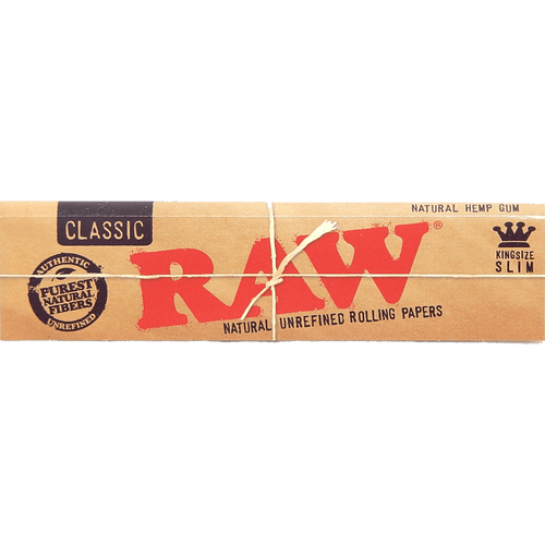 RAW Classic Rolling Papers King Size Slim (Box of 50), a single pack of the slim papers